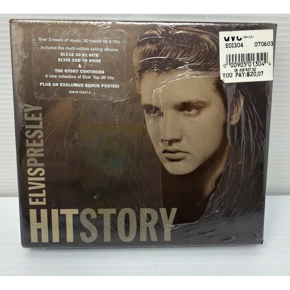 Hitstory By Elvis Presley (3CD Box Set, 2005, Sony BMG) Pop Rock Sealed